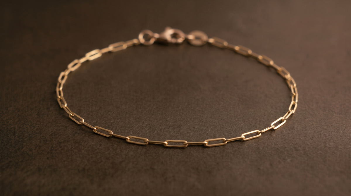 Paperclip Chain Bracelet – Gold Plated