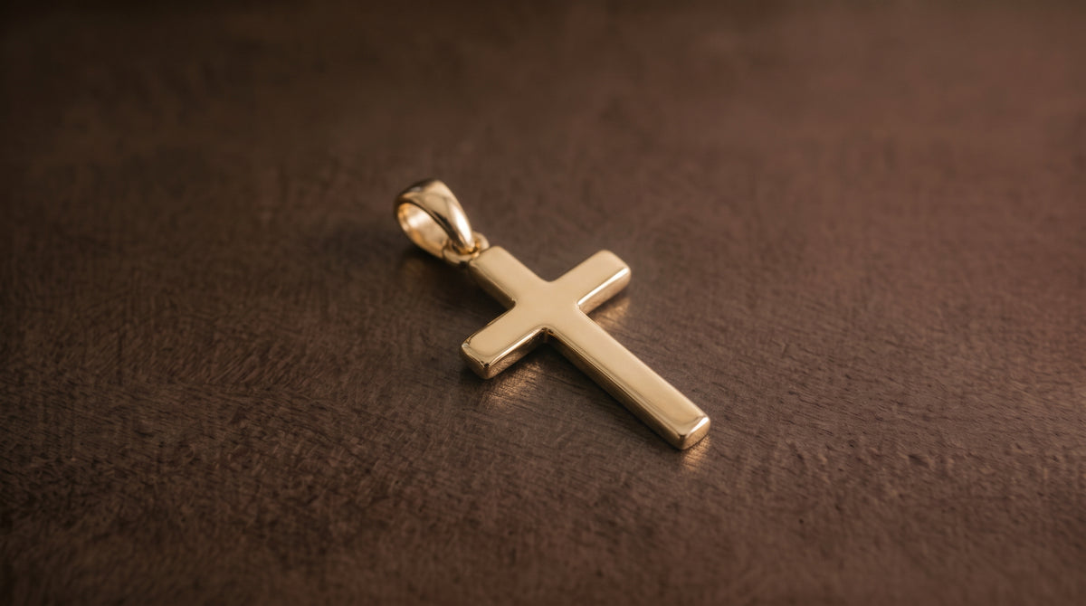 Gold Plain Cross - 9ct Yellow Gold
