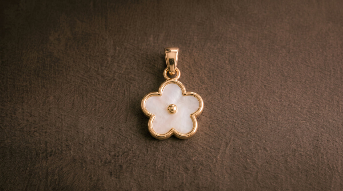 Pearl Flower Pendant - 9ct Yellow Gold