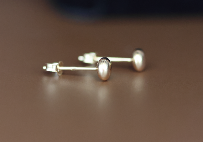 Button Stud Earrings