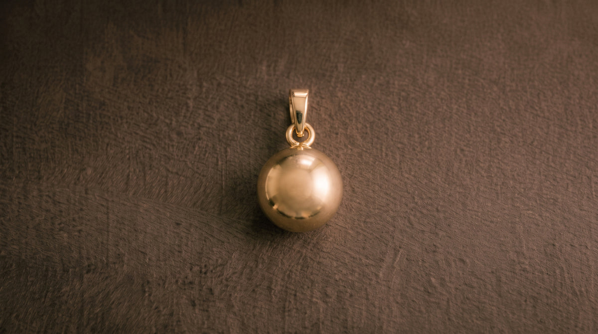Round Nugget Pendant  - 9ct Yellow Gold