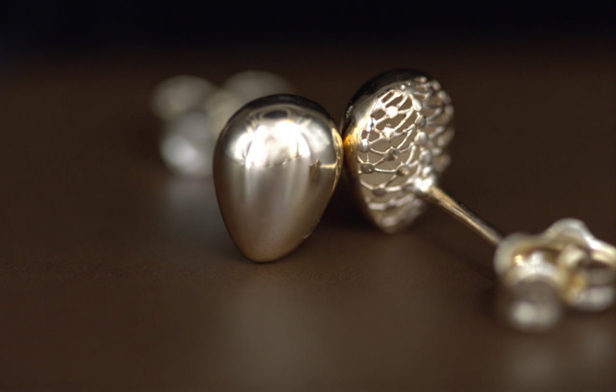 Tear Drop Stud Earrings