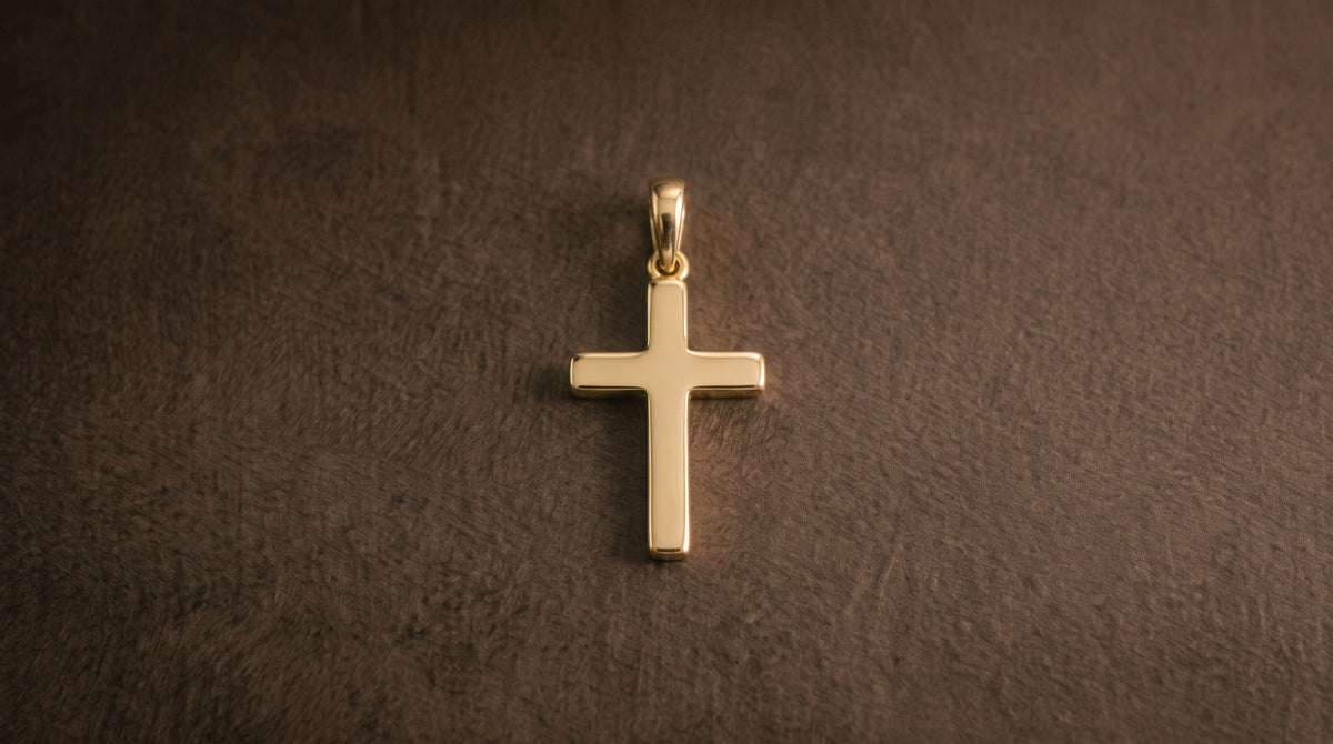 Gold Plain Cross - 9ct Yellow Gold