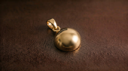 Round Nugget Pendant  - 9ct Yellow Gold