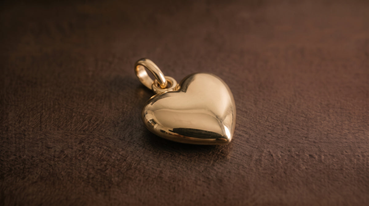 Gold Heart Pendant  - 9ct Yellow Gold
