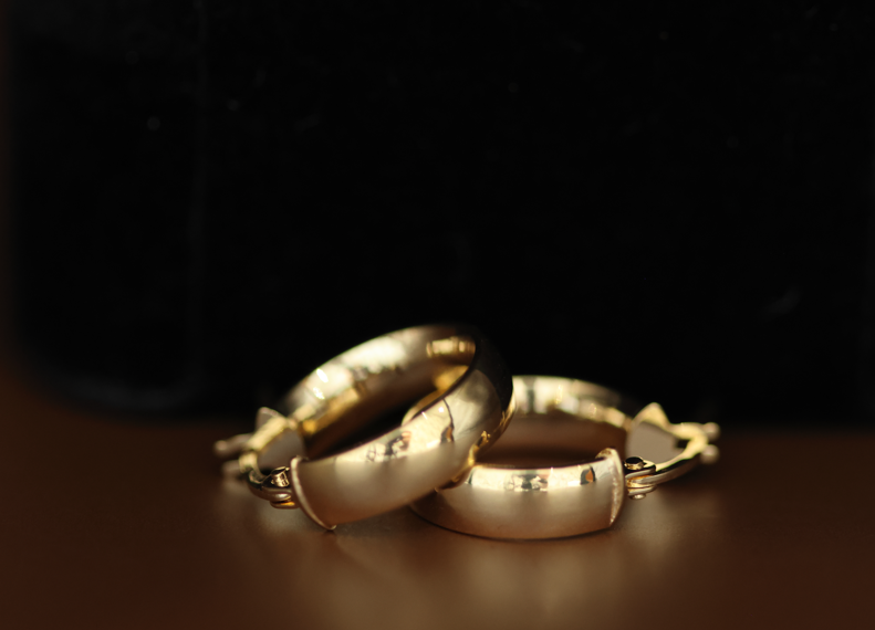 D-Shape Flat Hoop Earrings