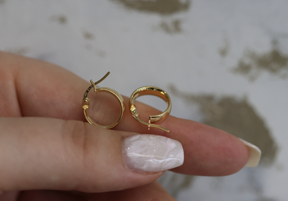 D-Shape Flat Hoop Earrings