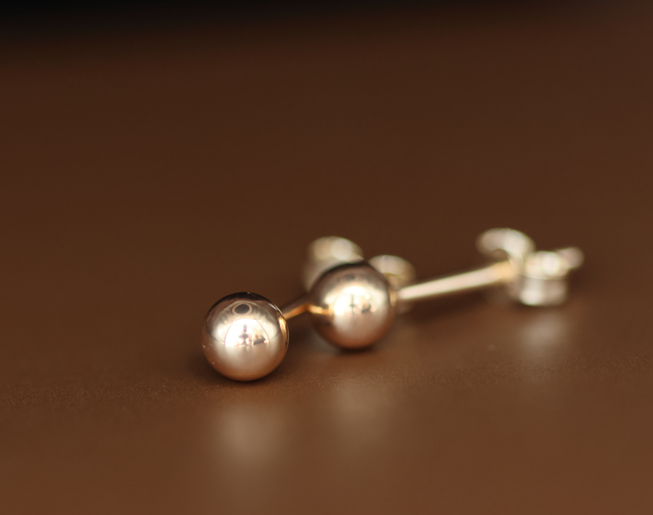 Classic Round Stud Earrings