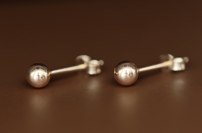 Classic Round Stud Earrings
