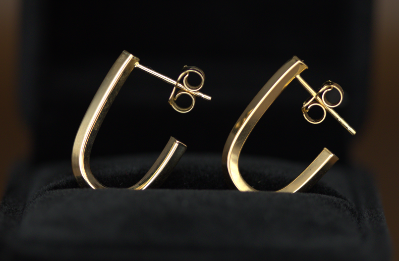 Knife Edge Stud Earrings