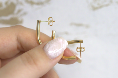 Knife Edge Stud Earrings