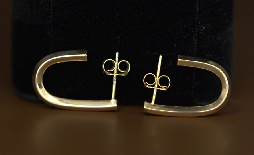 Knife Edge Stud Earrings