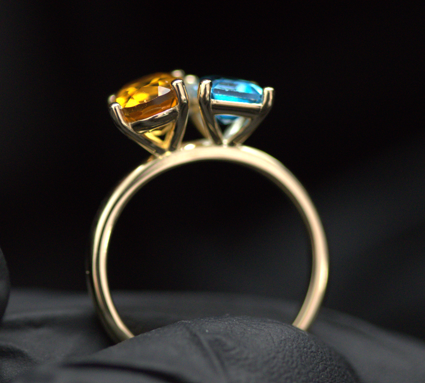Toi et Moi Engagement ring