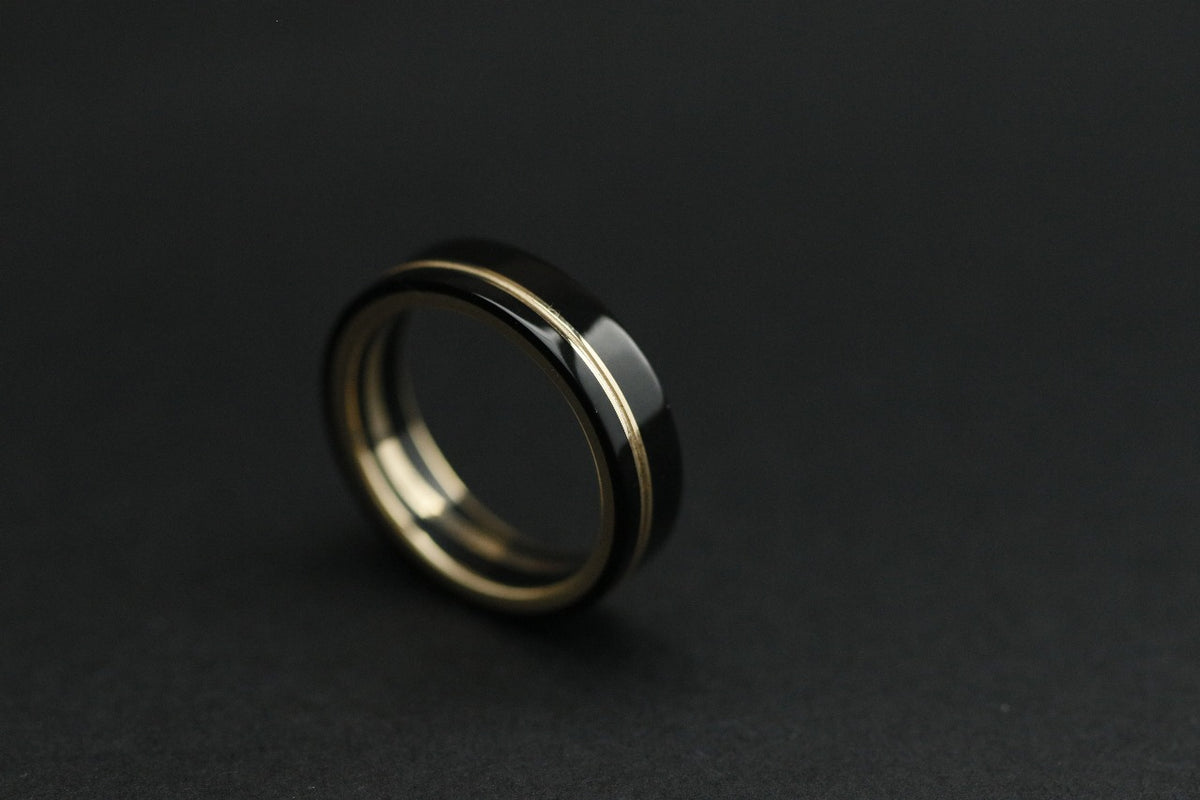 Men’s Gold & Black HyCeram Band