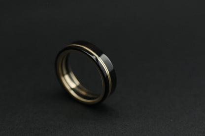 Men’s Gold & Black HyCeram Band