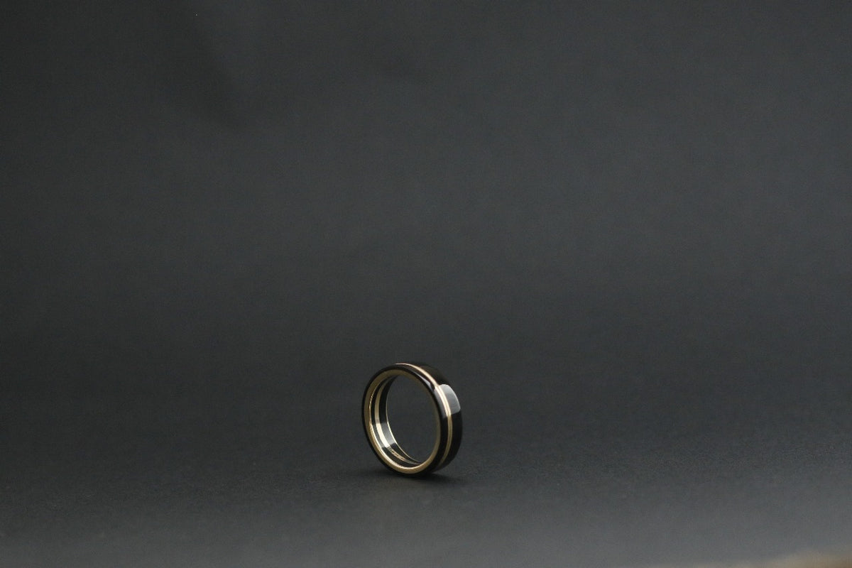 Men’s Gold & Black HyCeram Band